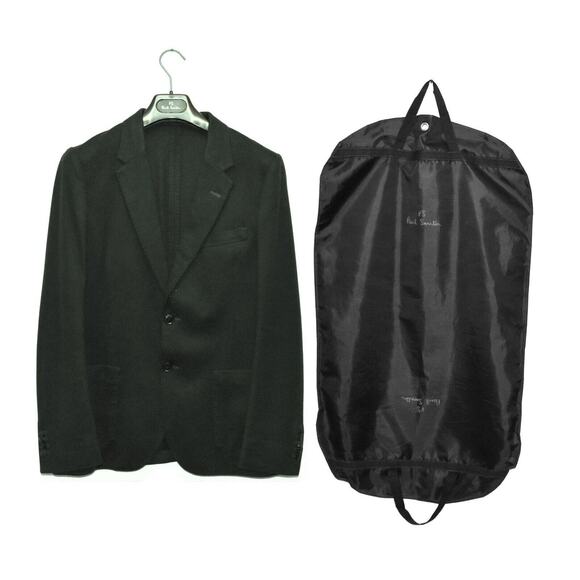 Auth PAUL SMITH Dark Emerald Green Wool Two Button Patch Pockets Blazer Size M